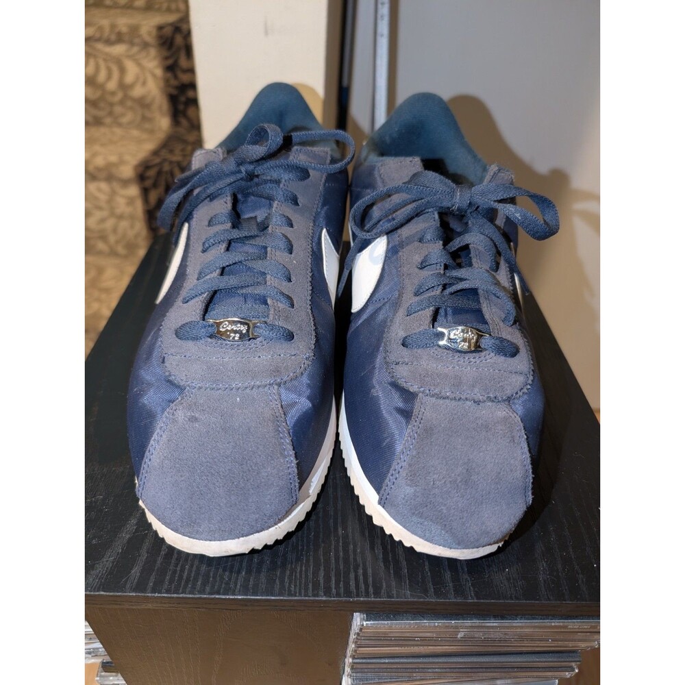 Nike Cortez Basic Nylon Obsidian Men's Size 14 Blue Running Shoes 819720-411